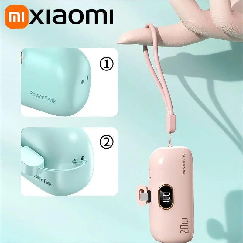 Xiaomi 5000mAh Mini Wireless Power Bank Capsule Mobile Power Supply Emergency Fast charging External Battery For IPhone Samsung
