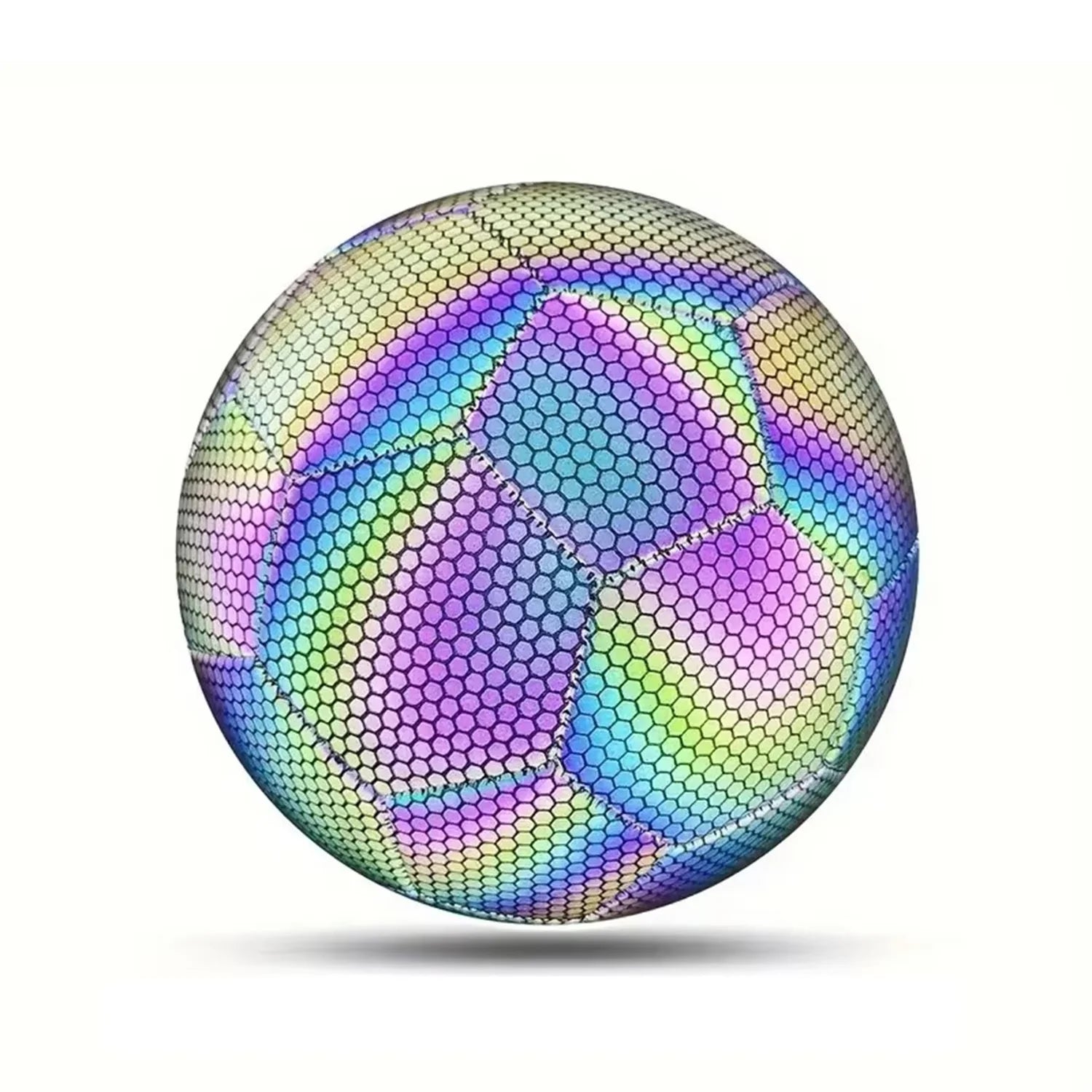 1PC Size 5 Reflective Soccer Ball Luminous Colorful Training Football for Indoor And Outdoor Use
