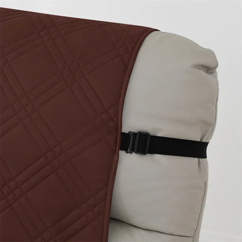 1seater Waterproof Recliner Cover Solid Color Quilted Armchair Slipcover Pet Kids Accent Couch Cushion Living Room Hotel Home