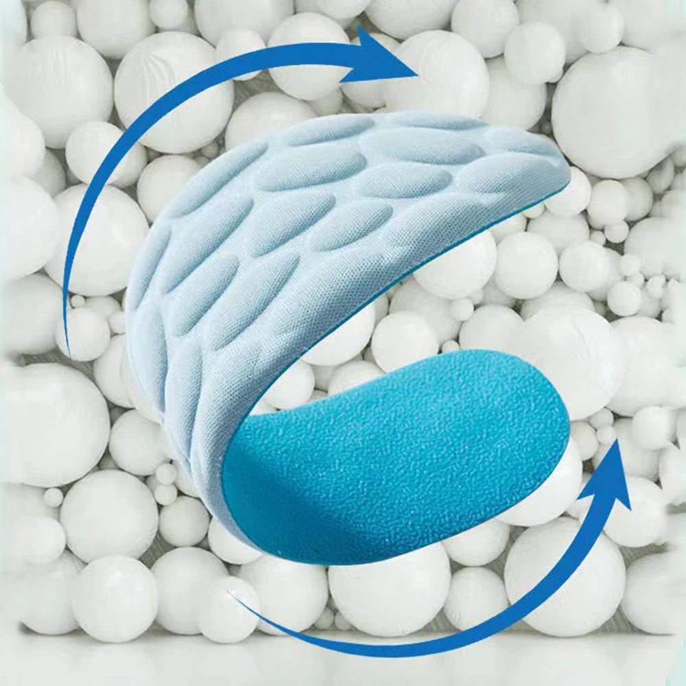 Latex Sport Insoles Soft High Elasticity Shoe Pads Breathable Deodorant Shock Absorption Cushion Arch Support Insole Men Women