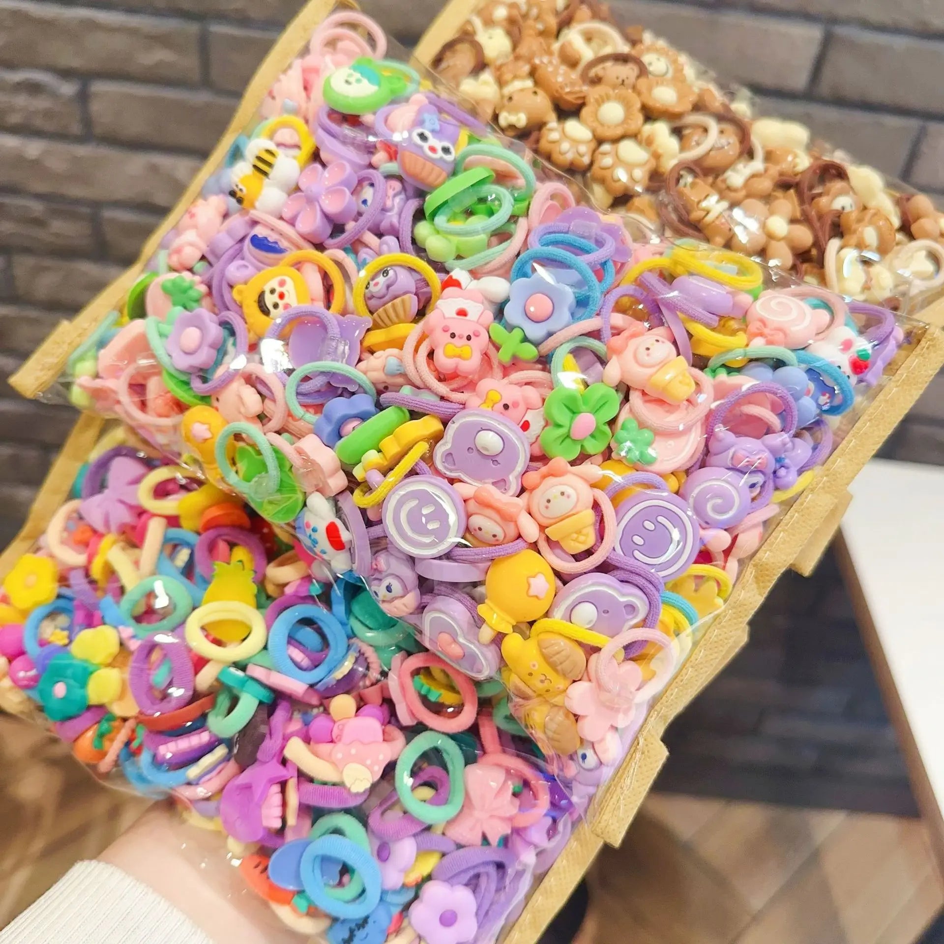 50/40/30pcs Cute Rubber Bands for Children Will Not Harm Hair with Good Elasticity. Girl Baby Headbands and Cute Girls Headdress