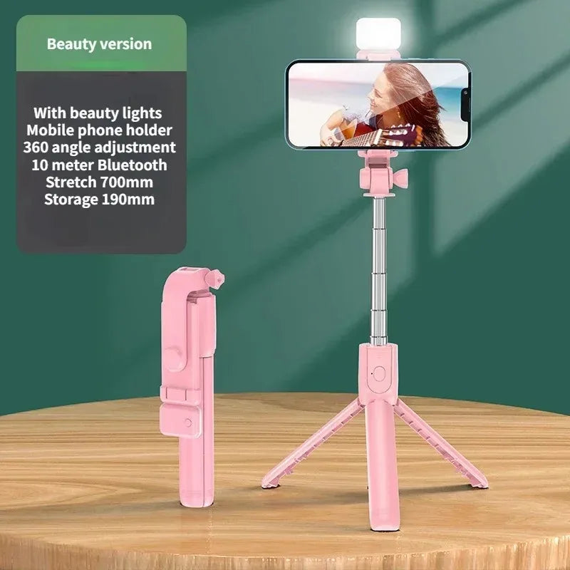Handheld 360 Degree Flexible Sports Camera Monopod Stand Mobile Phone Holder Mini Selfie Stick Tripod With Wireless Remote
