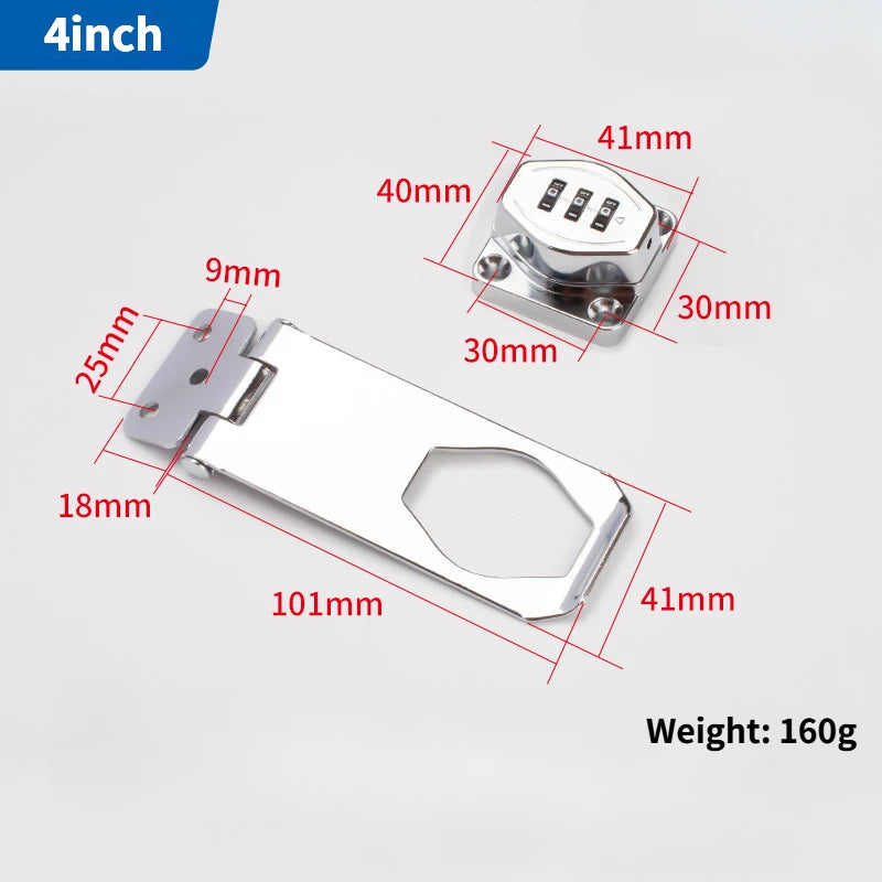 3 Digit Household Security Cabinet Password Locks Keyless Drawer Combination Coded Door Cabinet Home Hardware Zinc Alloy