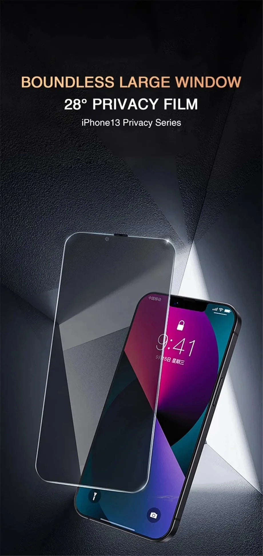 1-4Pcs Anti-spy Tempered For IPhone 15 14 13 12 11Pro Full Cover Privacy Screen Protector For IPhone X XS Max XR Glass