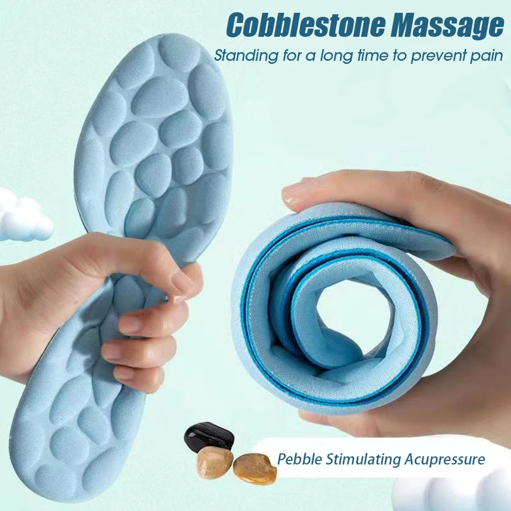 Latex Sport Insoles Soft High Elasticity Shoe Pads Breathable Deodorant Shock Absorption Cushion Arch Support Insole Men Women