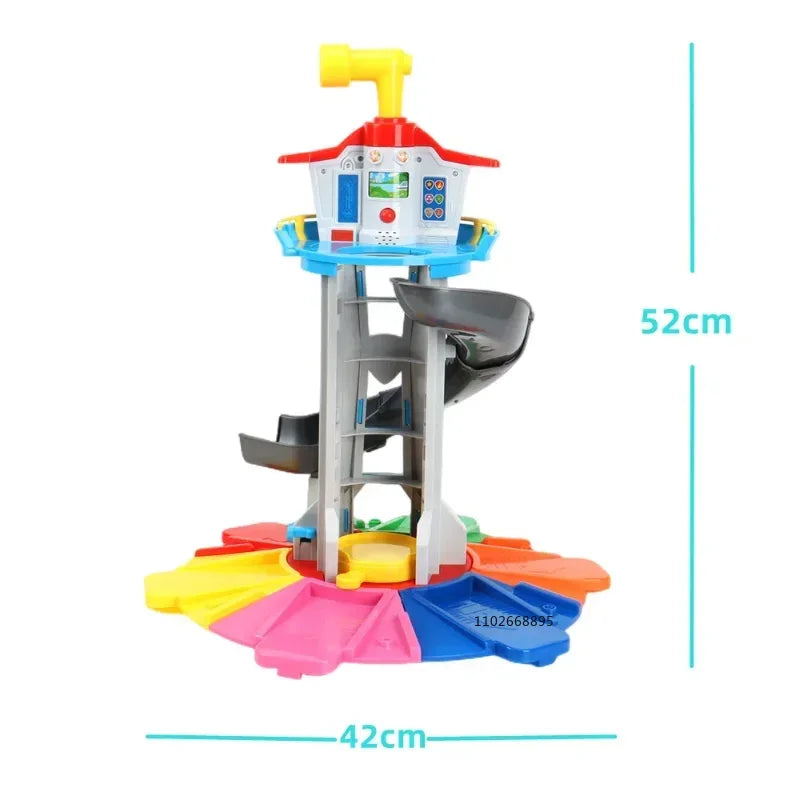 Paw Patrol Toy Set Lookout Vehicle Cute Cartoon Anime Figures Patrol Canine Chase Skye Rebound Bicycle Kids Birthday Gifts