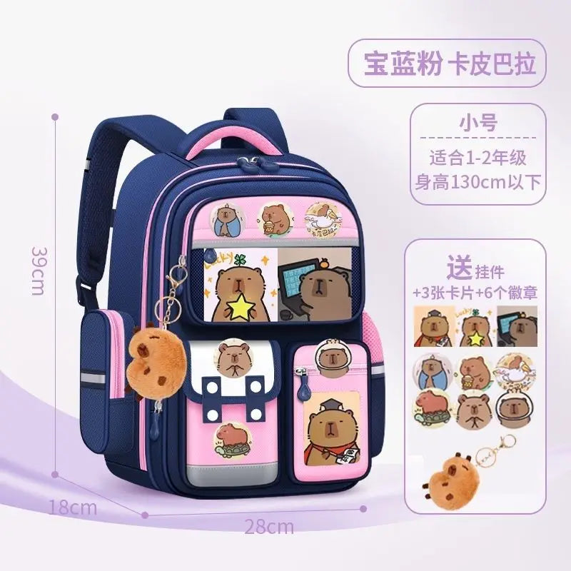 Capybara Children School Bags For Boys Girls Kids backpack Primary Orthopedic School Backpack Waterproof Schoolbag Book Bag