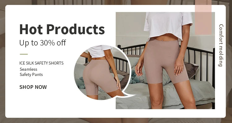 Flarixa Safety Pants High Waist Women's Shorts Under The Skirt Ice Silk Seamless Panties Breathable Boxer Briefs Cycling Shorts