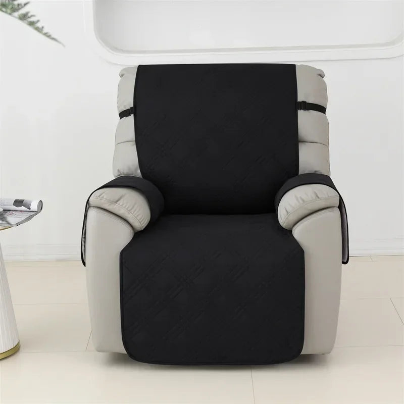 1seater Waterproof Recliner Cover Solid Color Quilted Armchair Slipcover Pet Kids Accent Couch Cushion Living Room Hotel Home