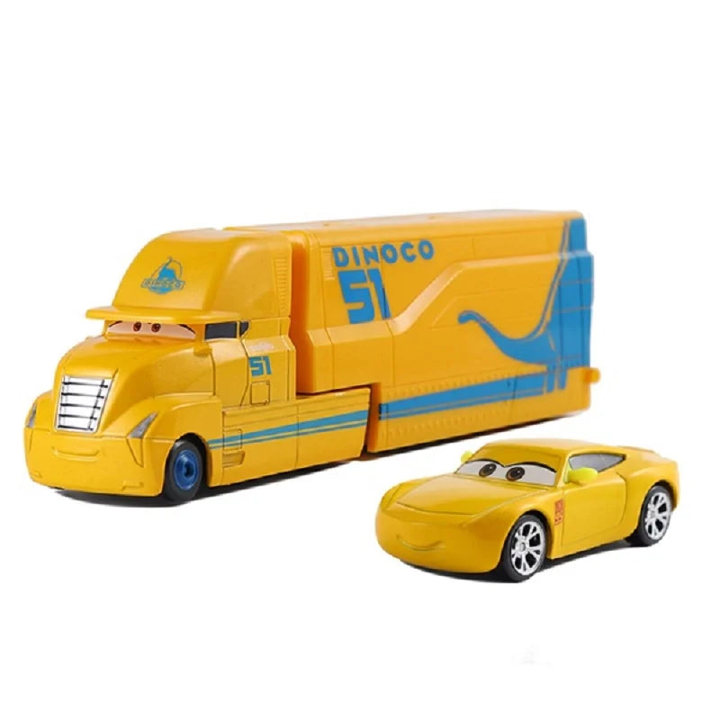 Cars 2 Disney Pixar Racing 3 1 Toy Lightning McQueen Jackson Storm Chick Hicks Mack Truck Collection Die Metal Model kids Gift