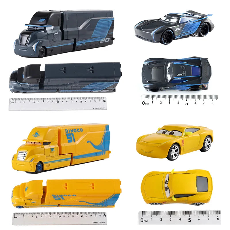 Cars 2 Disney Pixar Racing 3 1 Toy Lightning McQueen Jackson Storm Chick Hicks Mack Truck Collection Die Metal Model kids Gift
