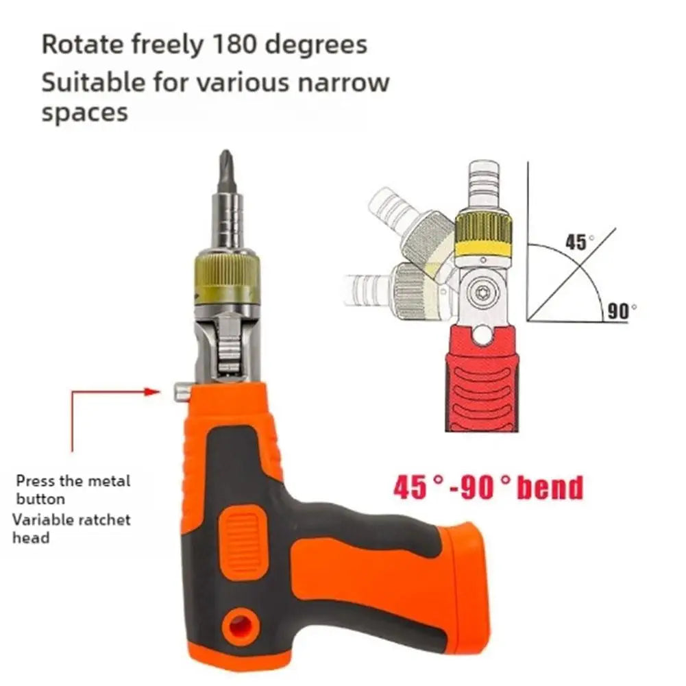 Multi Functional Screwdriver Set With Ratchet And Dual Use Screwdriver Double Headed Mini Screwdriver Extendable And Effortless