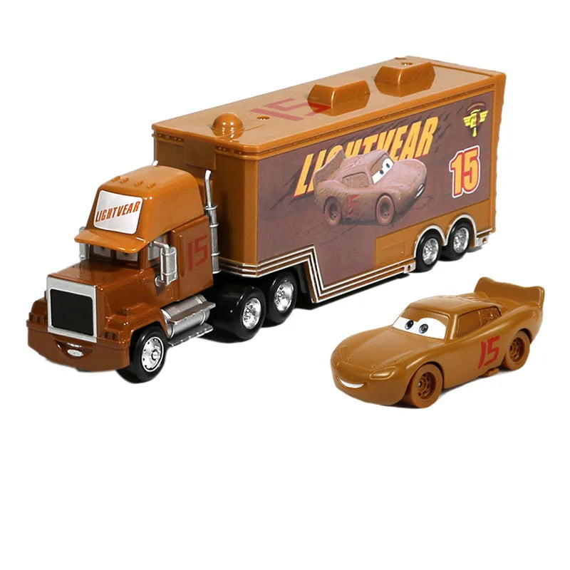 Cars 2 Disney Pixar Racing 3 1 Toy Lightning McQueen Jackson Storm Chick Hicks Mack Truck Collection Die Metal Model kids Gift