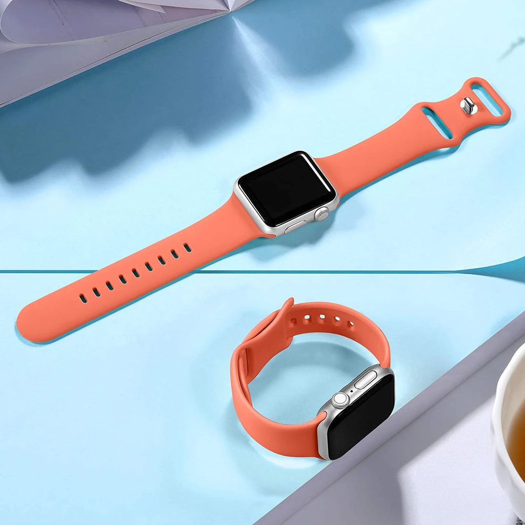 Silicone Strap For Apple Watch Band 40mm 44mm 46mm 45mm 41mm 49mm 38 42 Correa Bracelet iWatch series 6 ultra2 7 8 9 se 10 band