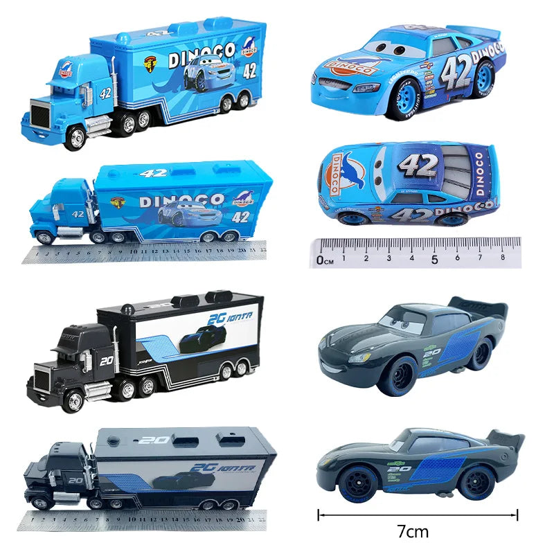 Cars 2 Disney Pixar Racing 3 1 Toy Lightning McQueen Jackson Storm Chick Hicks Mack Truck Collection Die Metal Model kids Gift