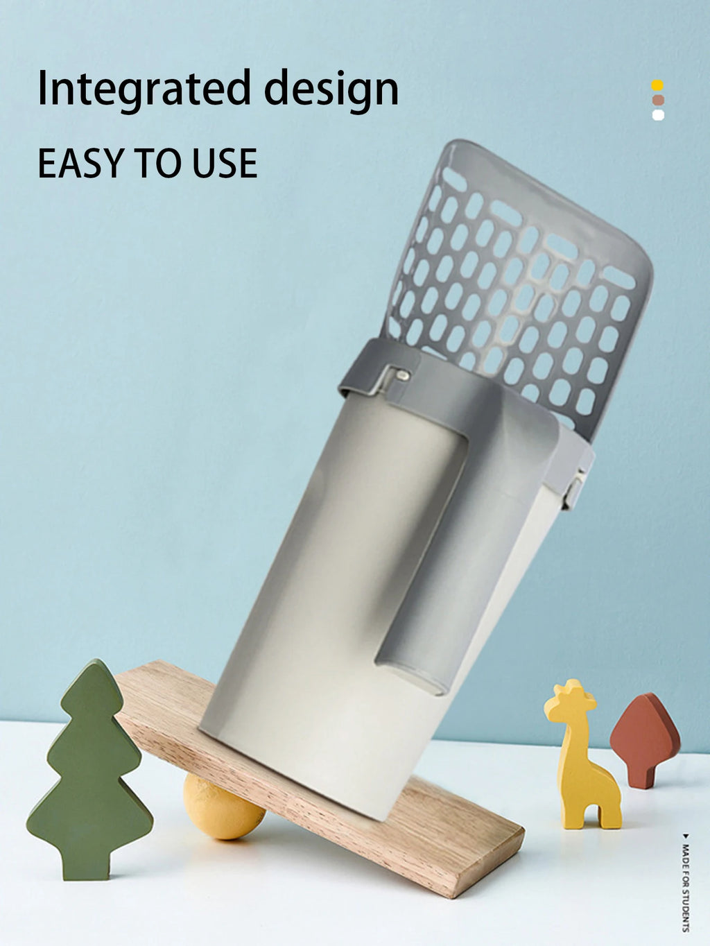 One piece cat litter scoop set, cat poop scoop set, pet toilet pick up, detachable and portable installation