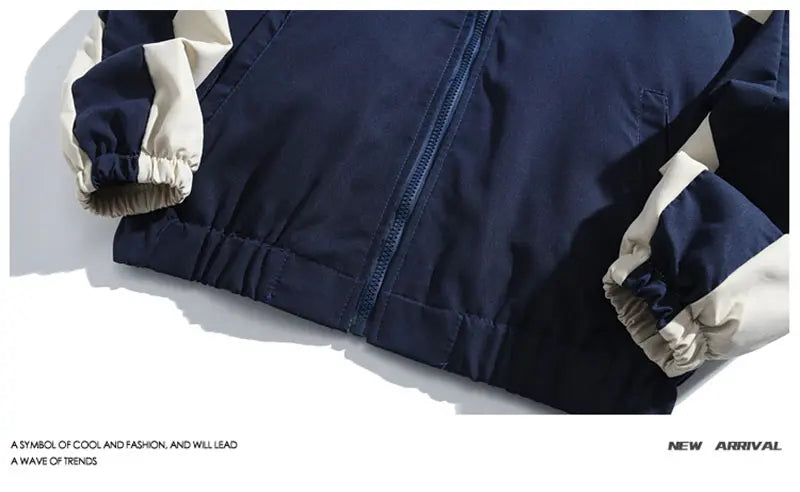 Reflective Striped Jacket 2023 Men Hip Hop Streetwear Coat Zipper Up Jacket Windbreaker Harajuku Thin Coats Sports Black Blue