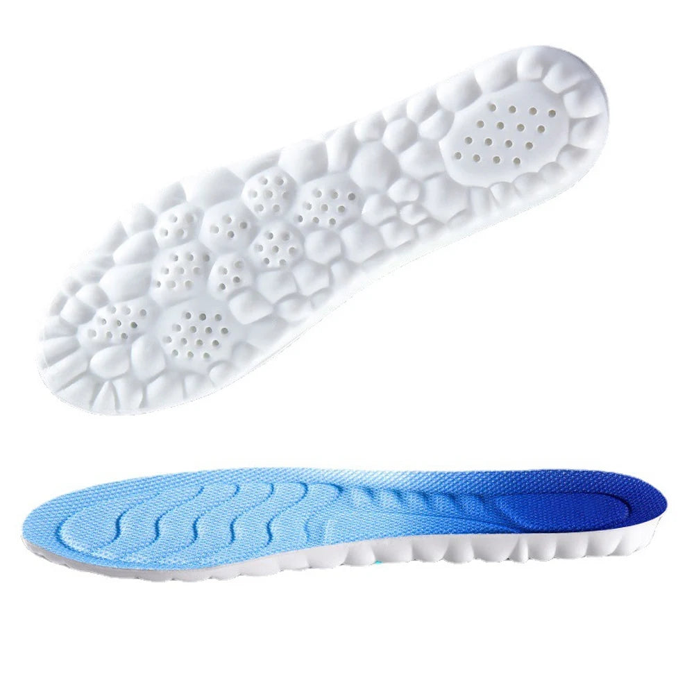 4D Cloud Technology Sports Insoles for Shoes PU Sole Soft Breathable Shock Absorption Cushion Running Orthopedic Care Insoles