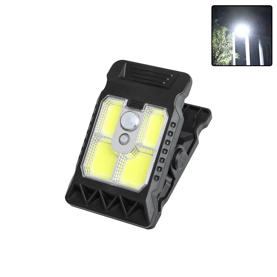Outdoor LED Solar Clip Light  Portable Waterproof Body Sensor Lamp Courtyard Garden Lamp Patio Home Camping Wall Lights