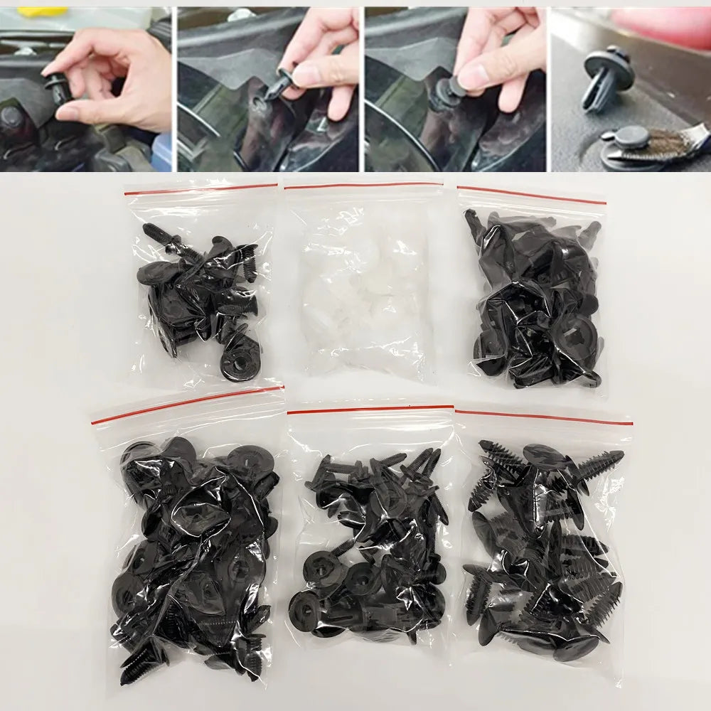 New Auto Fastener Clips Mixed Car Body Push Retainer Pin Rivet Bumper Door Trim Panel Fastener Kit Car Clips Retainer Tools