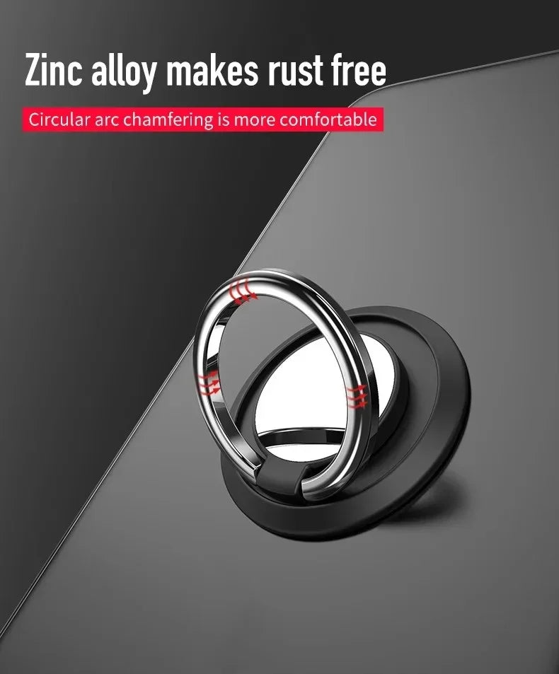Finger Ring Holder Stand Grip 360 Rotating For Mobile Phone Car Magnetic Mount Phone Back Sticker Pad Unniversal Bracket