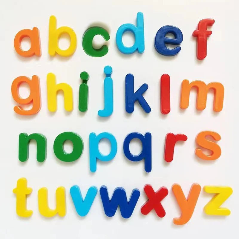 26pcs Magnetic Learning Alphabet Letters Plastic Refrigerator Stickers Toddlers Kids Learning Spelling Counting Educational Toys