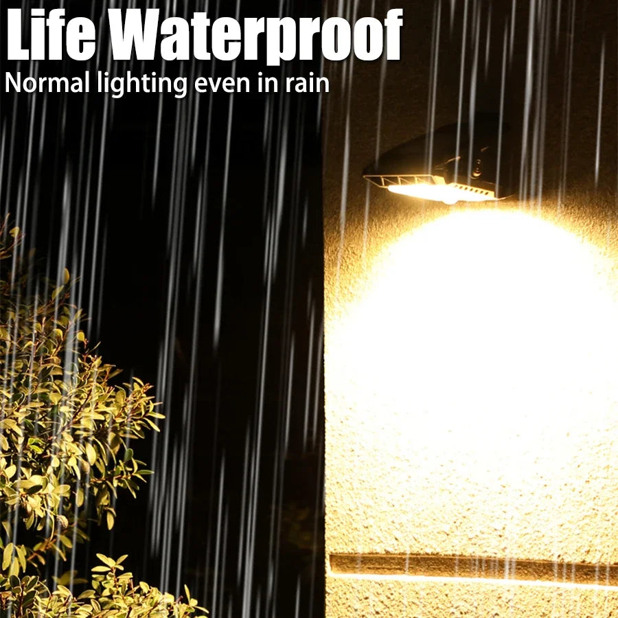 Outdoor LED Solar Clip Light  Portable Waterproof Body Sensor Lamp Courtyard Garden Lamp Patio Home Camping Wall Lights