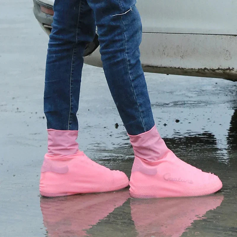 Waterproof Shoe Covers Silicone Anti-Slip Rain Boots Unisex Sneakers Protector for Outdoor Rainy Day Reusable Rain Shoe Cover