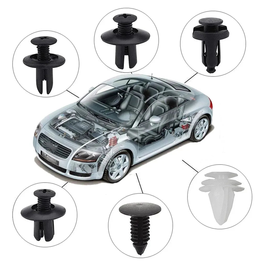 New Auto Fastener Clips Mixed Car Body Push Retainer Pin Rivet Bumper Door Trim Panel Fastener Kit Car Clips Retainer Tools