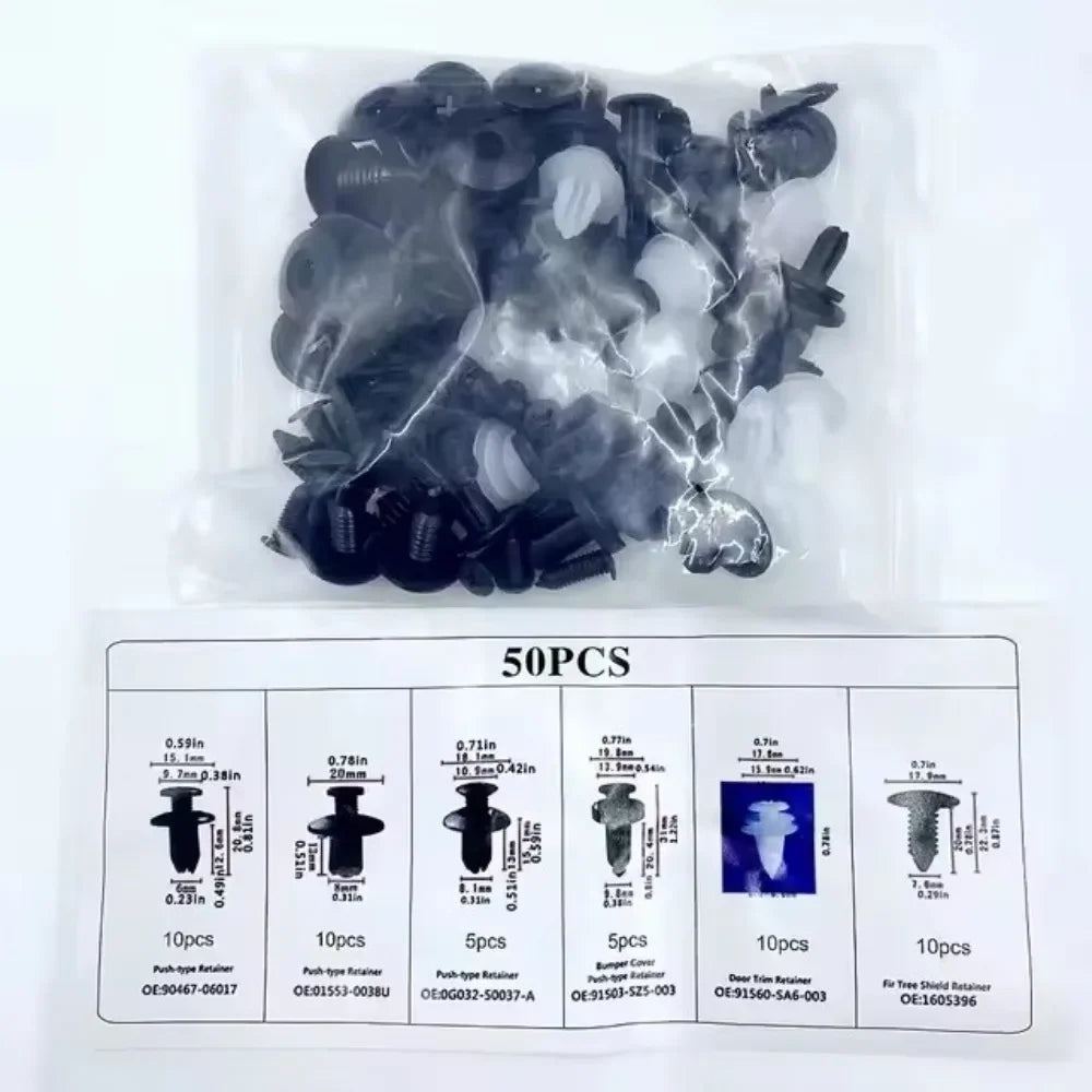 New Auto Fastener Clips Mixed Car Body Push Retainer Pin Rivet Bumper Door Trim Panel Fastener Kit Car Clips Retainer Tools