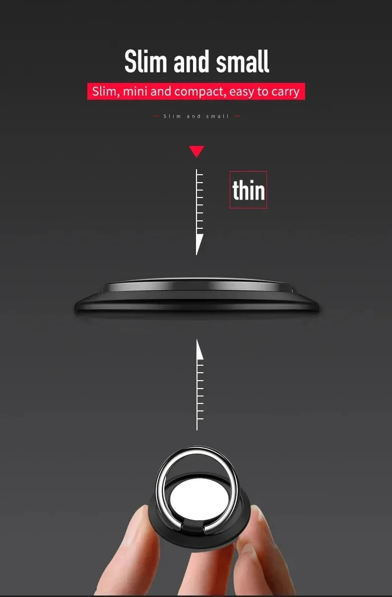 Finger Ring Holder Stand Grip 360 Rotating For Mobile Phone Car Magnetic Mount Phone Back Sticker Pad Unniversal Bracket