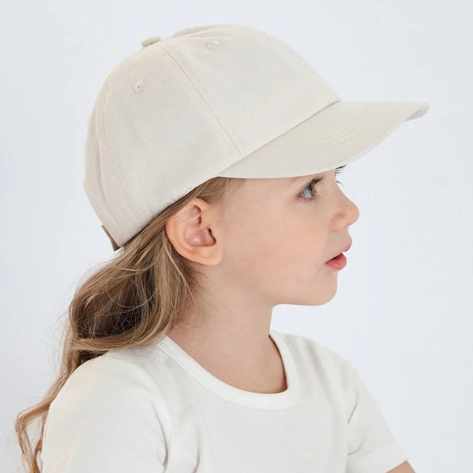 Baby Girl Baseball Caps Pink Black White Gray Children Low Profile Sun Hat Kids Boy Running Headwear Clothing Accessories
