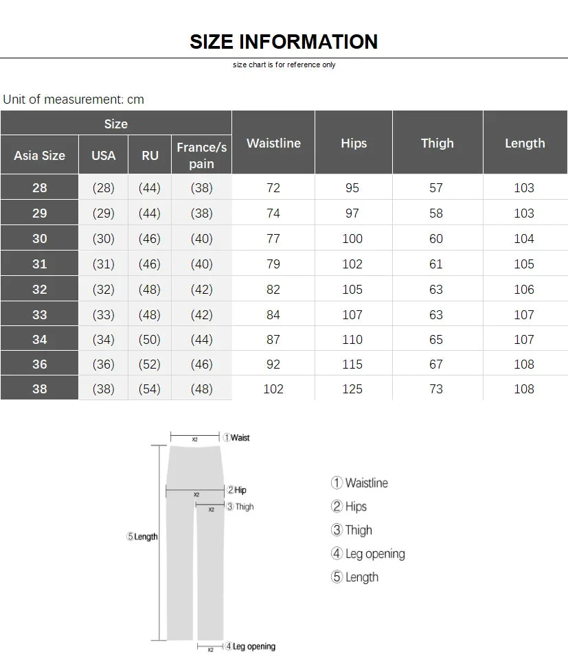 Men's White Casual Jeans New Denim Pants Comfortable Fashion Stretch Slim Fit Straight Trousers Male Clothing Streetwear