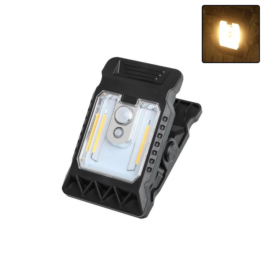 Outdoor LED Solar Clip Light  Portable Waterproof Body Sensor Lamp Courtyard Garden Lamp Patio Home Camping Wall Lights