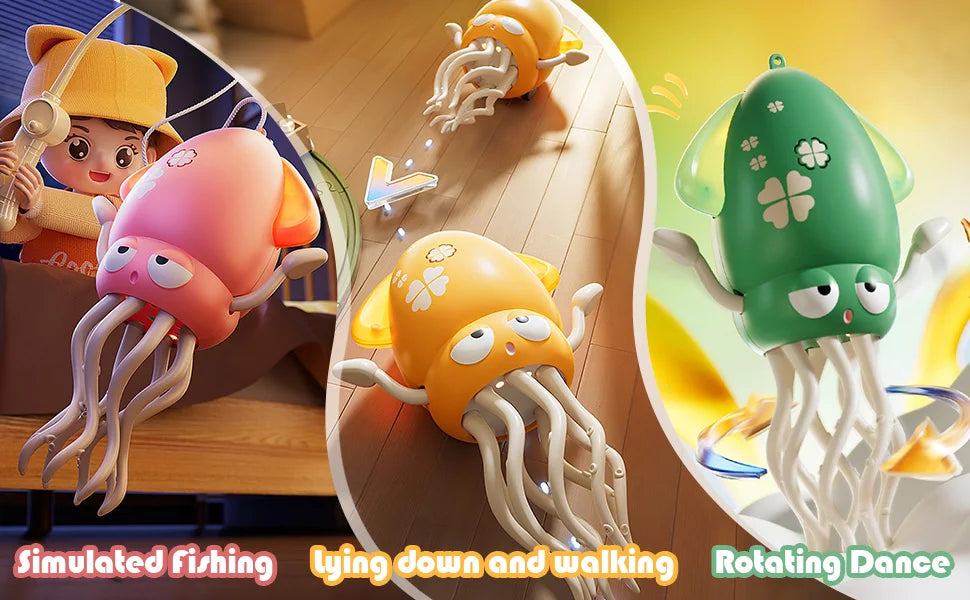 Dancing Octopus Electronic Pets Luminous Fidget Toys Interactive Antistress Stress Relief Toy for Toddler Baby Children Adult