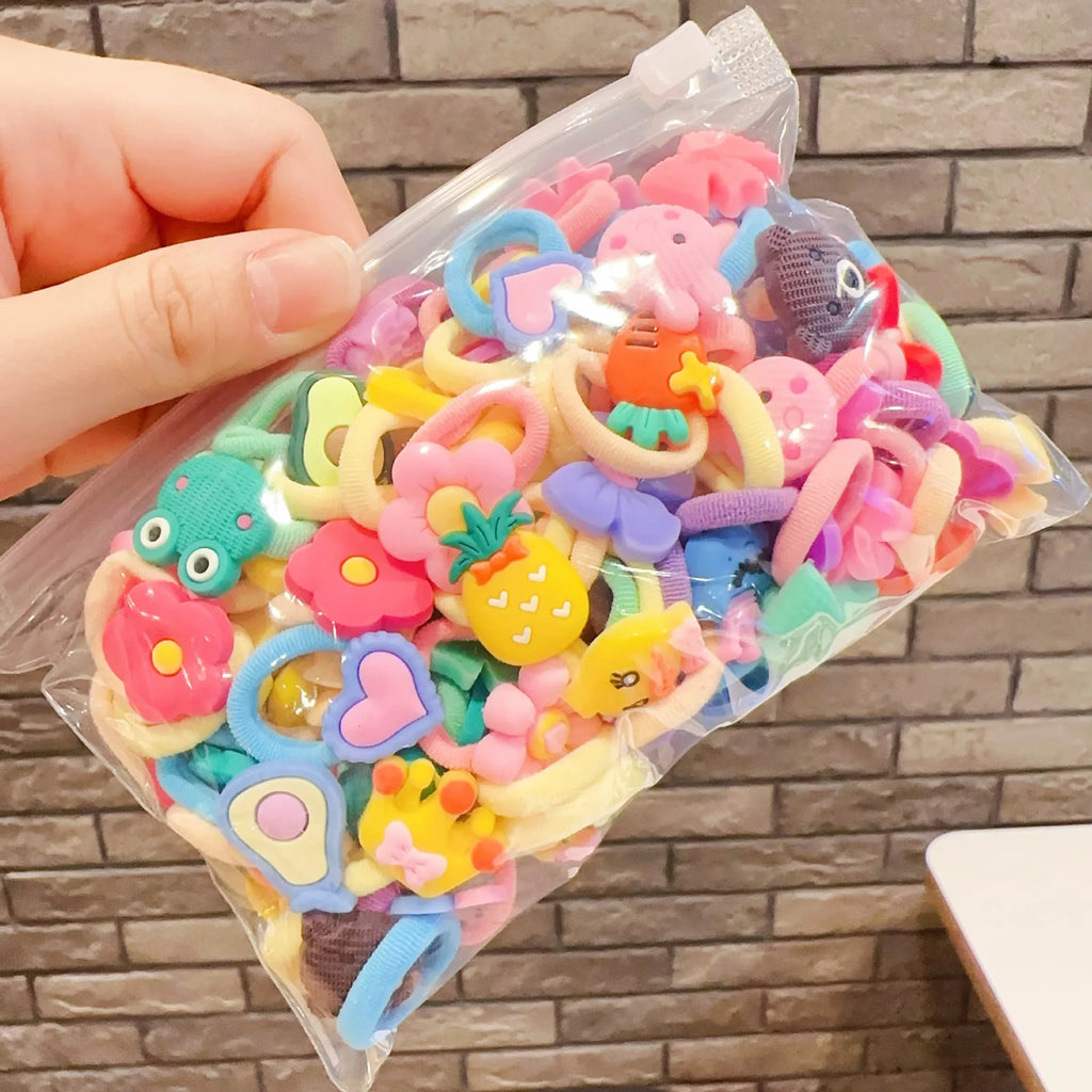 50/40/30pcs Cute Rubber Bands for Children Will Not Harm Hair with Good Elasticity. Girl Baby Headbands and Cute Girls Headdress