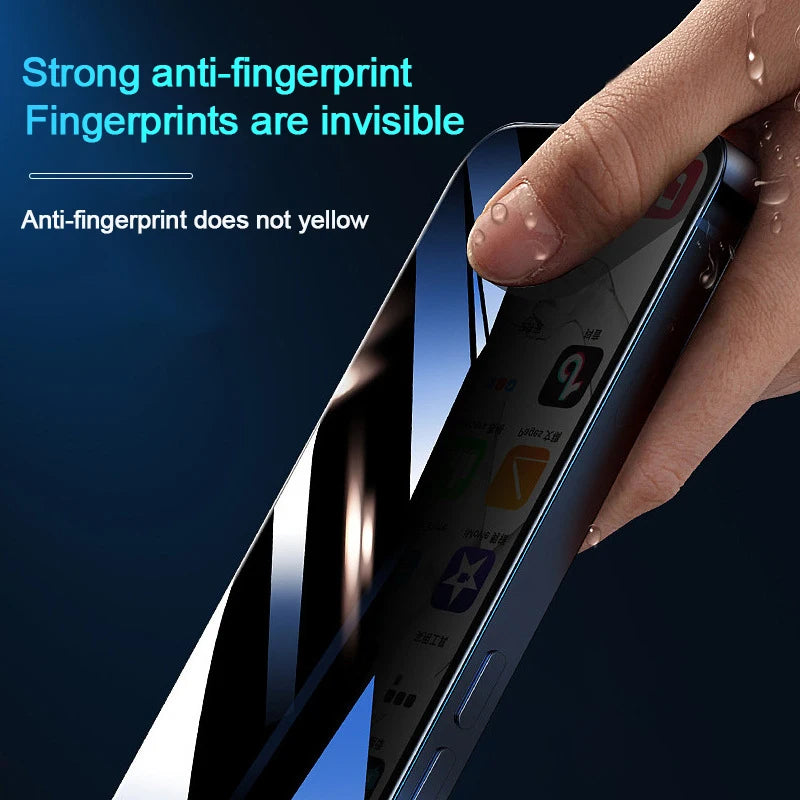 1-4Pcs Anti-spy Tempered For IPhone 15 14 13 12 11Pro Full Cover Privacy Screen Protector For IPhone X XS Max XR Glass