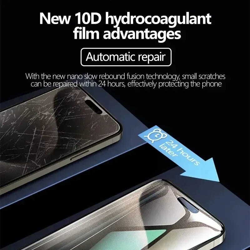 5Pcs Full Cover Hydrogel Film For iPhone 13 12 11 14 15 Pro Max Screen Protector For iPhone 16 PRO XR XS MAX 7 8 Plus Not Glass