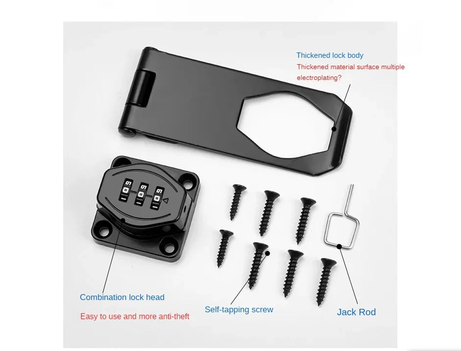 3 Digit Household Security Cabinet Password Locks Keyless Drawer Combination Coded Door Cabinet Home Hardware Zinc Alloy