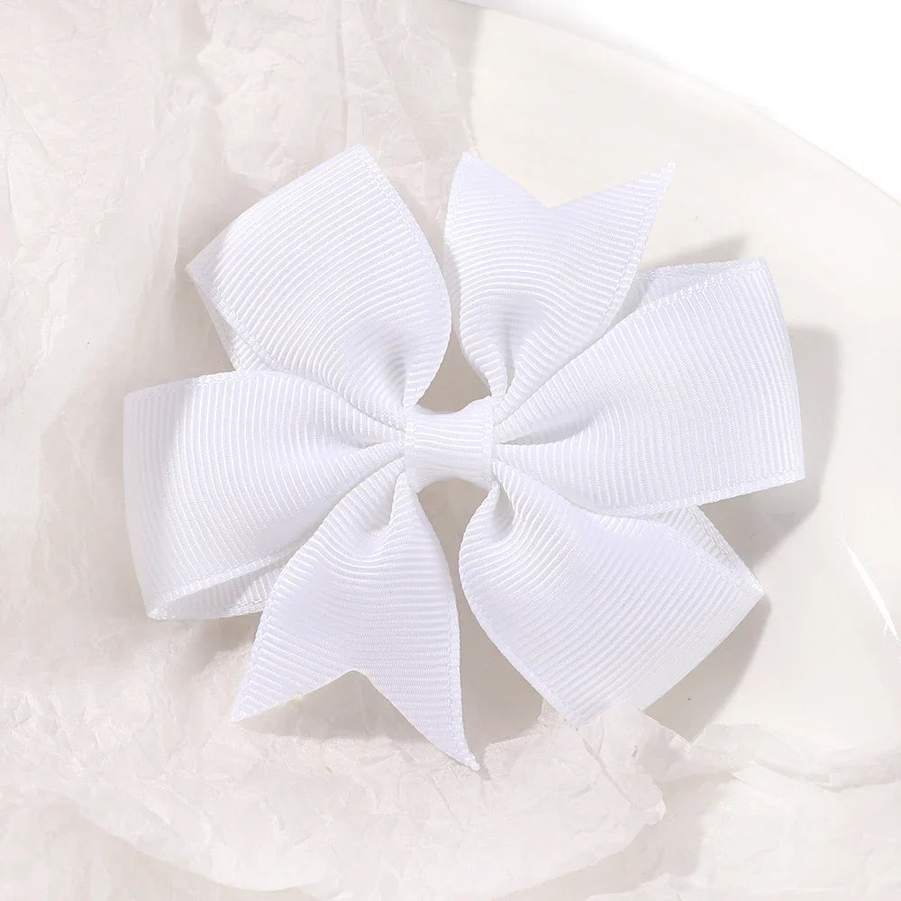 20/40Pcs Sweet Random Candy Color Bow Hair Clip Set for Baby Girls Cute Ribbon Hairpin Kids Headwear Kids Hair Accessories Gifts