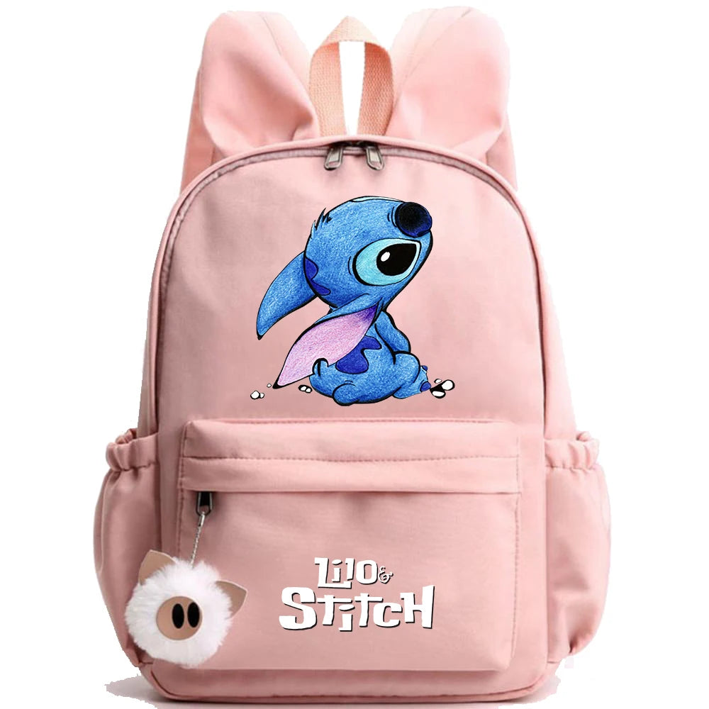 Cute Disney Lilo Stitch Backpack for Girl Boy Student Teenager Children Rucksack Women Casual School Bags Kids Birthday Gift Toy