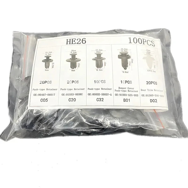 New Auto Fastener Clips Mixed Car Body Push Retainer Pin Rivet Bumper Door Trim Panel Fastener Kit Car Clips Retainer Tools
