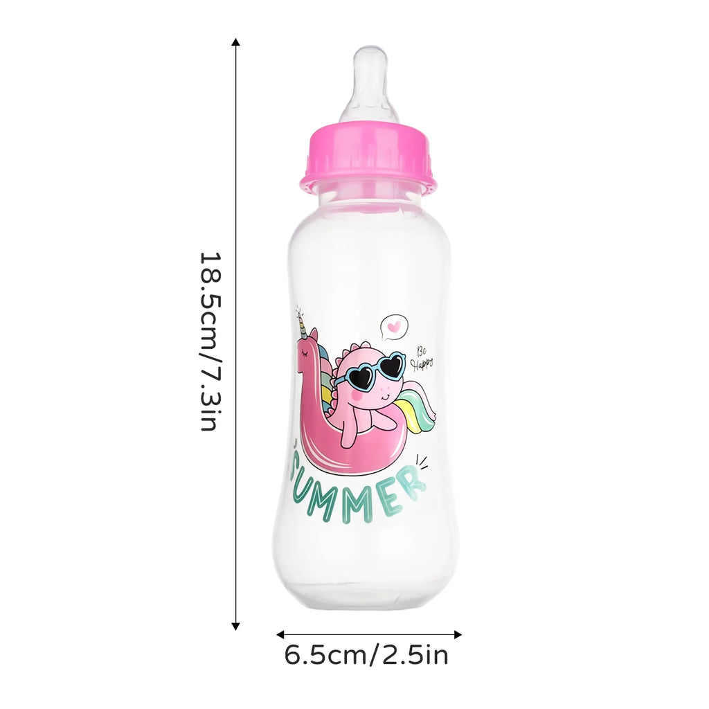 250ml newborn baby bottle, drop-proof and leak-proof baby cartoon PP bottle, safe, durable baby feeding bottle, BPA-free