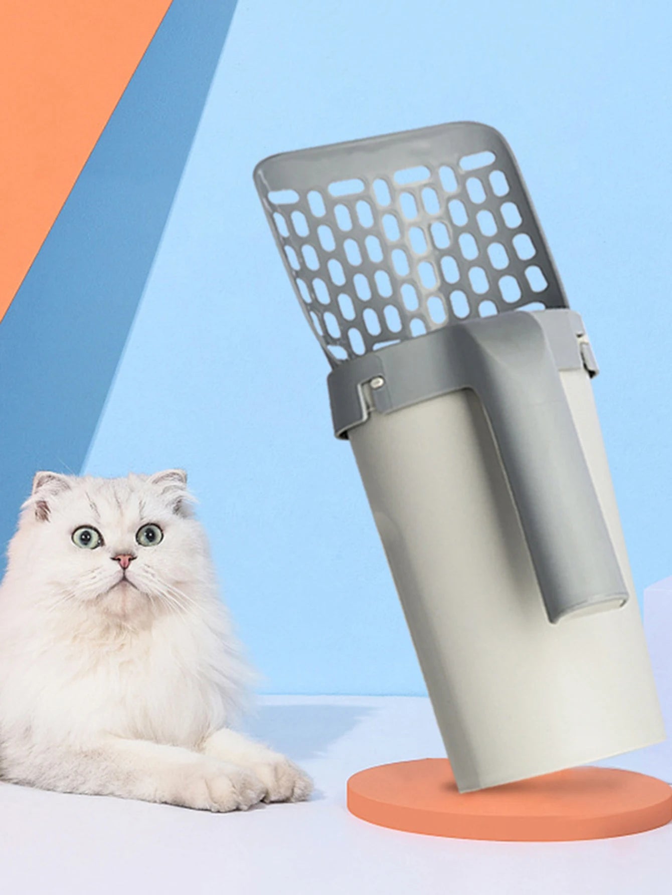 One piece cat litter scoop set, cat poop scoop set, pet toilet pick up, detachable and portable installation